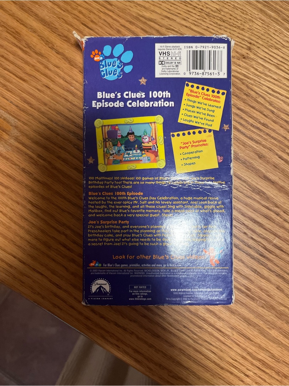 Blue's Clues 100th Episode Celebration Blues Clues Nick Jr VHS 2003 Rare - Picture 2 of 9